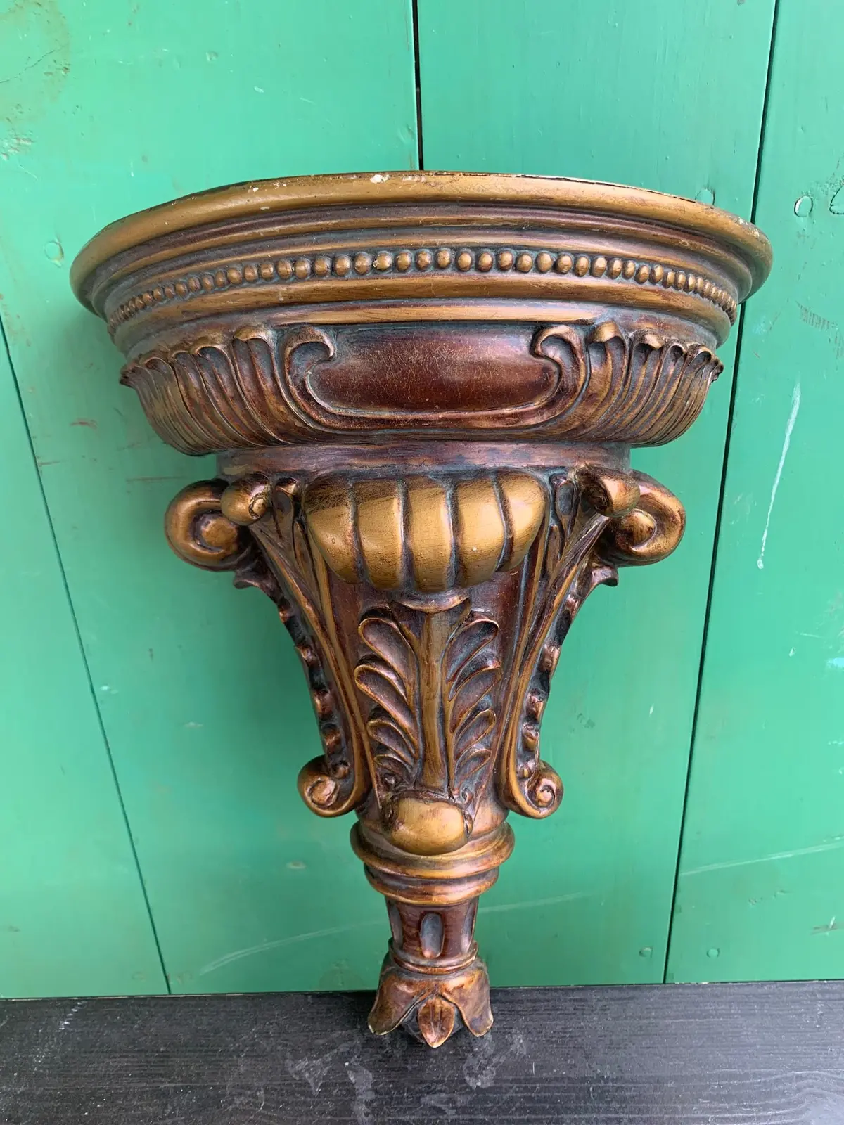 Not Old Red And Gold Sconce Shelf 1