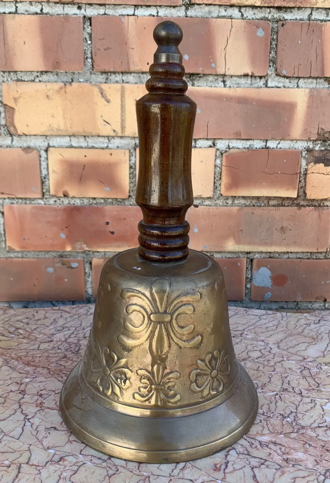 Large Brass Hand Bell 1