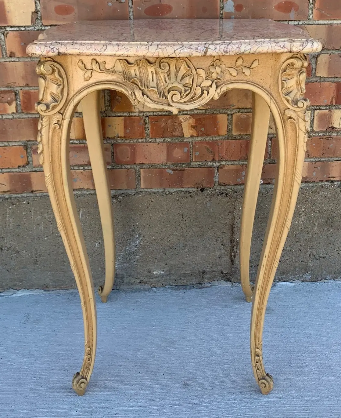 Louis Style Marble Top Side Table 1