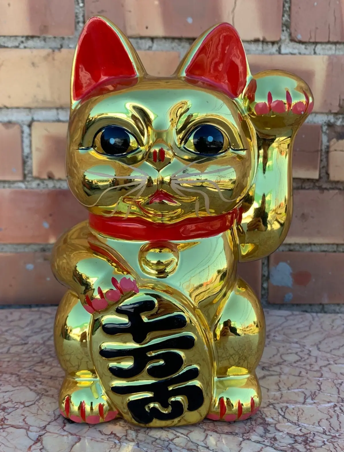Gilt Gold Lucky Cat Bank 1