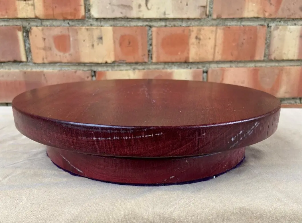 Rotating Round Mahogany Stand 1