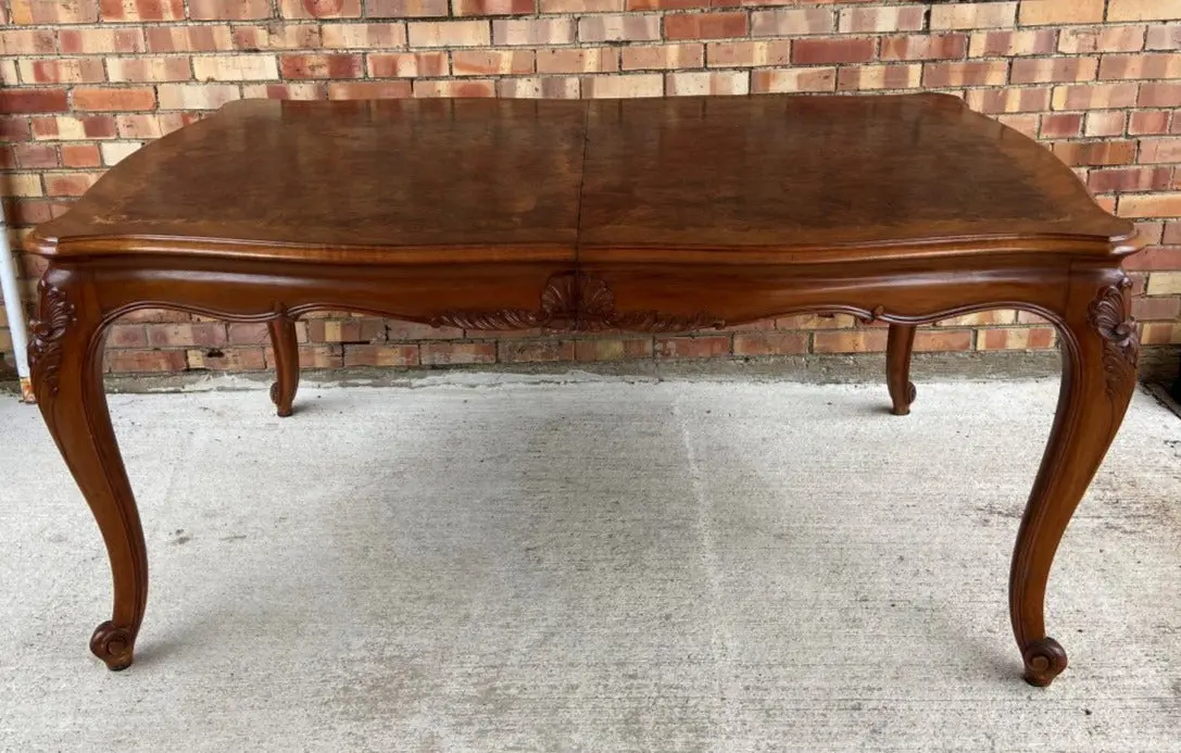 Louis Xv Style Table With Leaf - As Is Top 1
