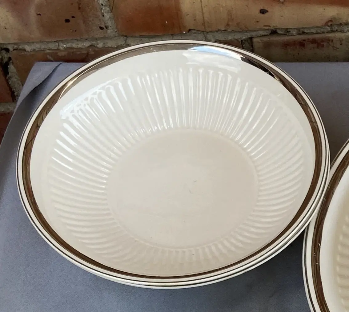 Silver Rim Open Vegetable Bowl 1