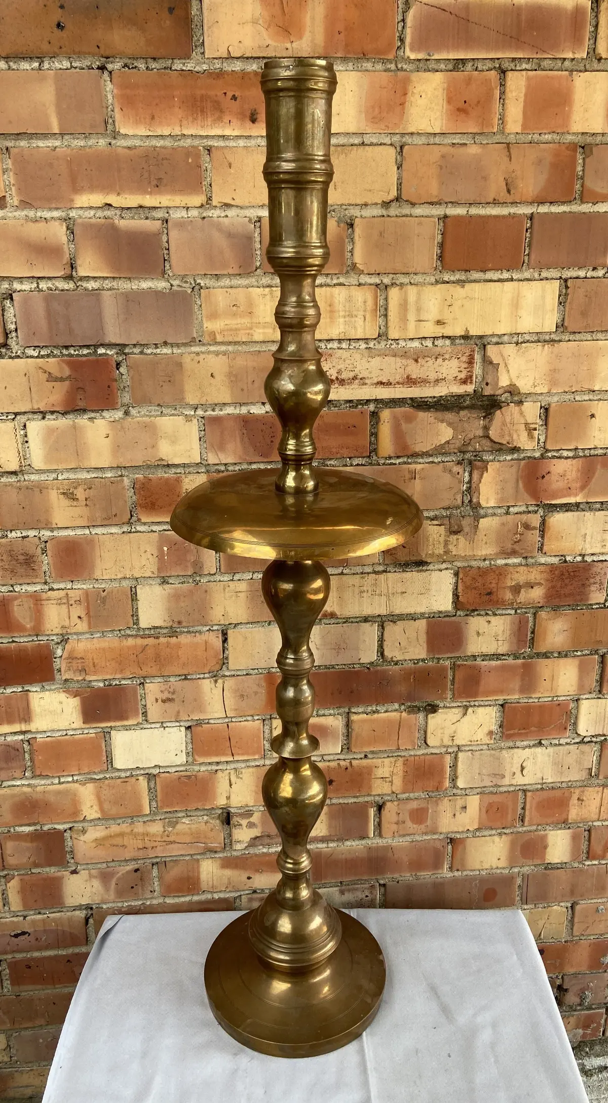 Brass Tall Floor Candle Holder 1