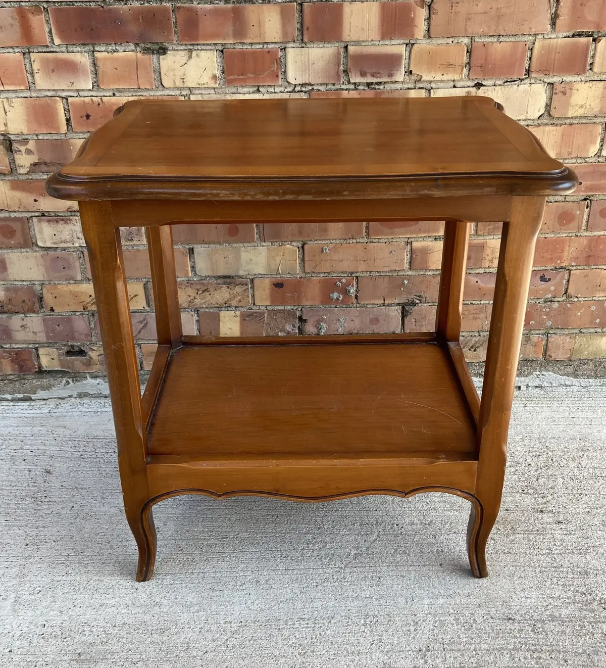 Louis Xv Cherry 2-Tiered Occasional Table 1