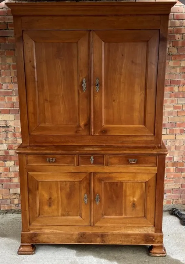 19Th Century Louis Philippe Cherrywood Buffet A Deux Corps 1
