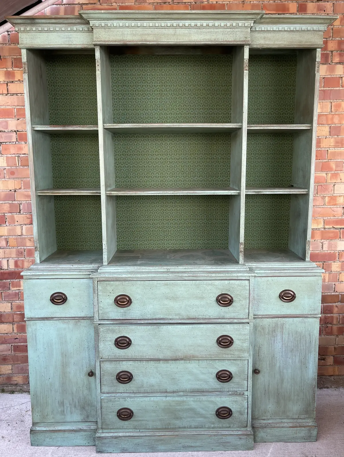 Turquoise Federal Style China Cabinet 1