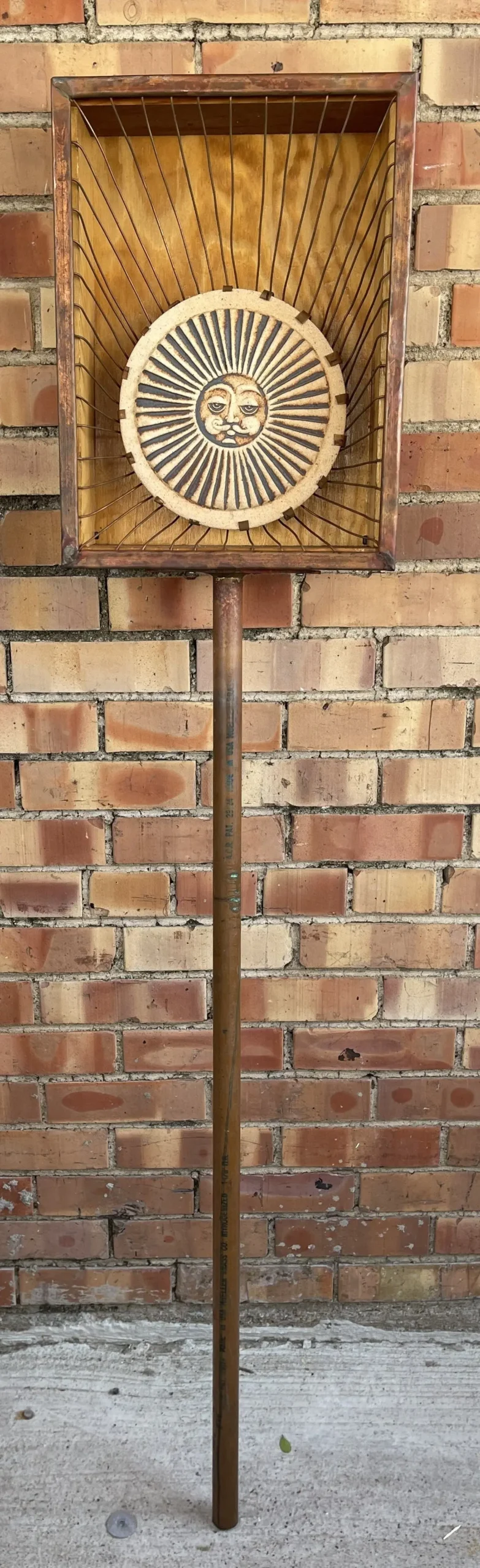 Unusual Sun Plaque Shadow Box On Pole 1