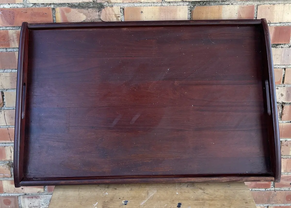 Mahogany Tray With Handles 1