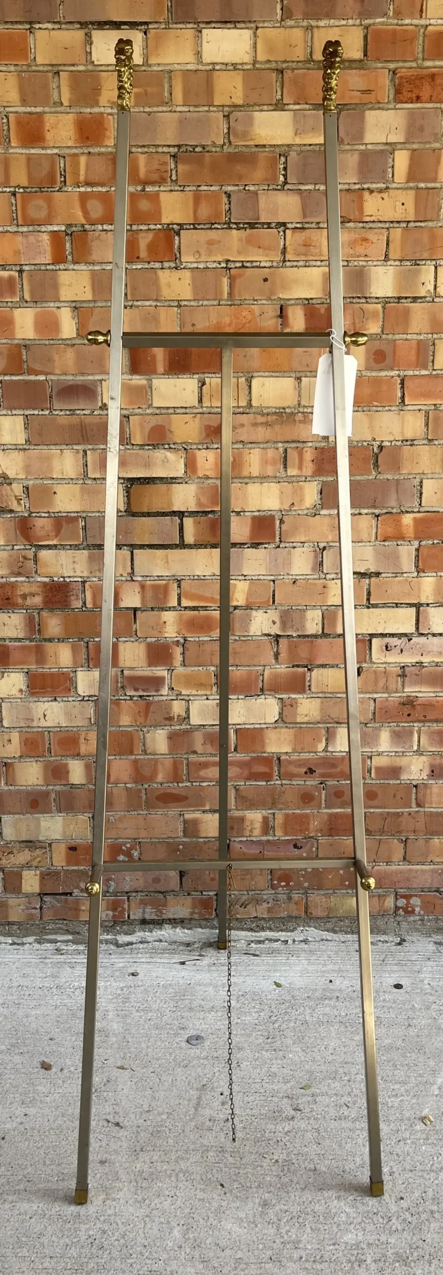 Steel And Brass Rams Head Easel 1