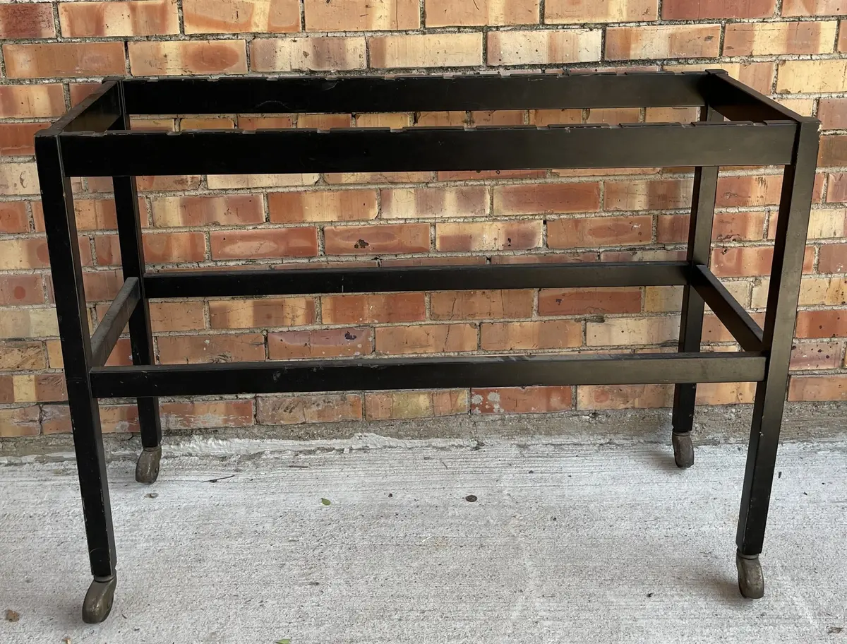 Black Painted Tomlinson Rolling Table-No Top 1