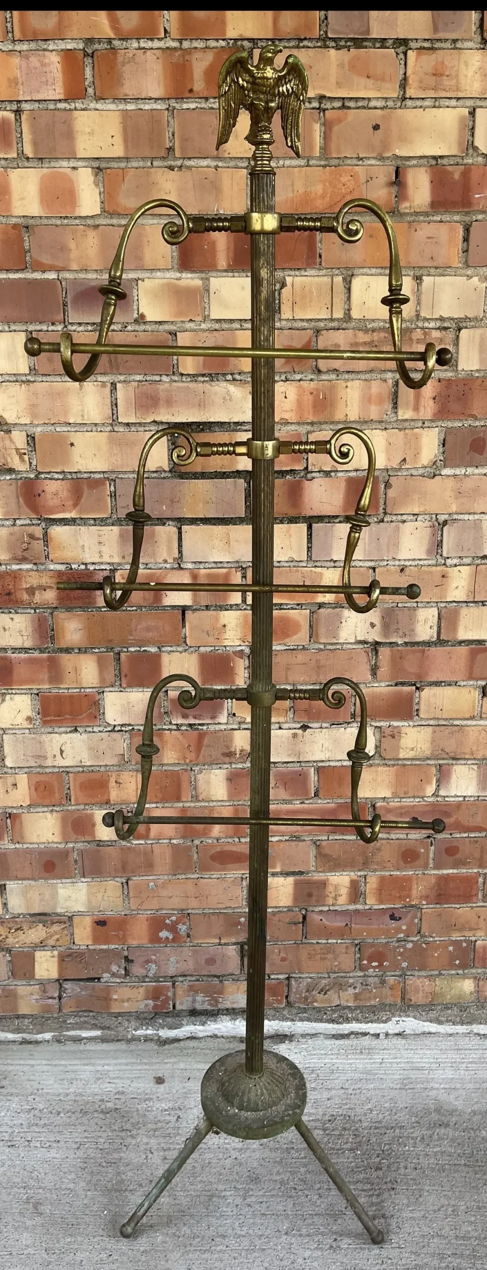 Brass Valet With Eagle Finial 1