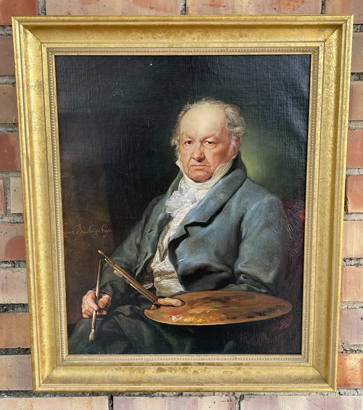 Gilt Framed Embellished Giclee Of An 18Th Century Gentleman 1