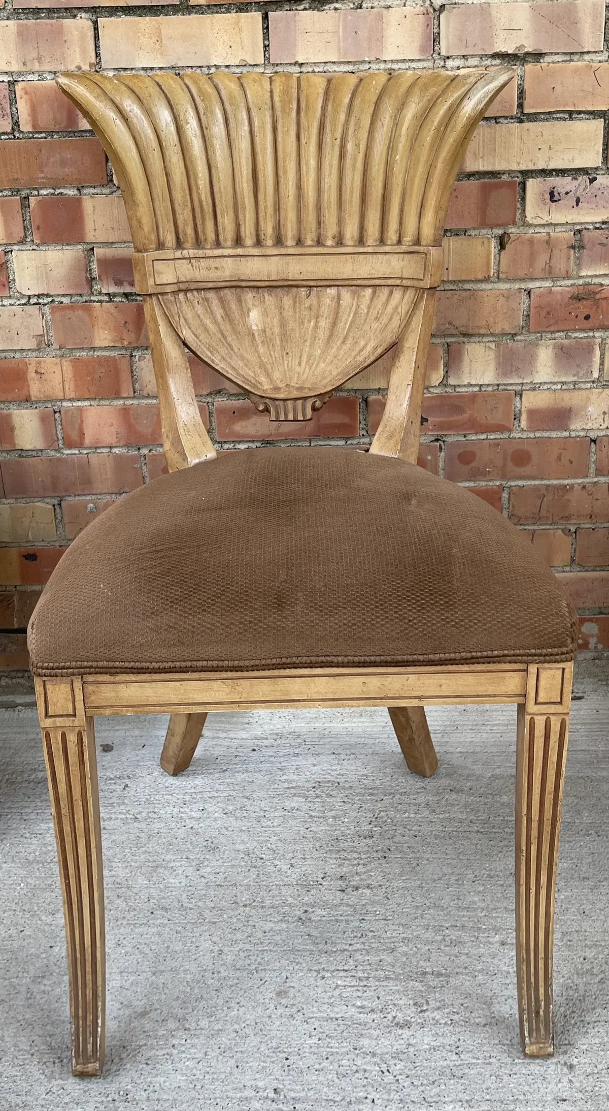 Beige Tone Fanback Chair 1