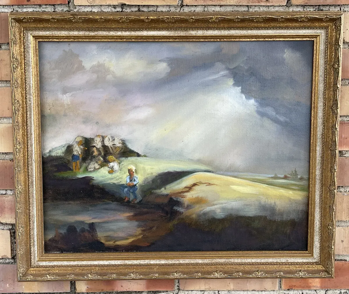 Impressionist Landscape Oil Painting With Children 1