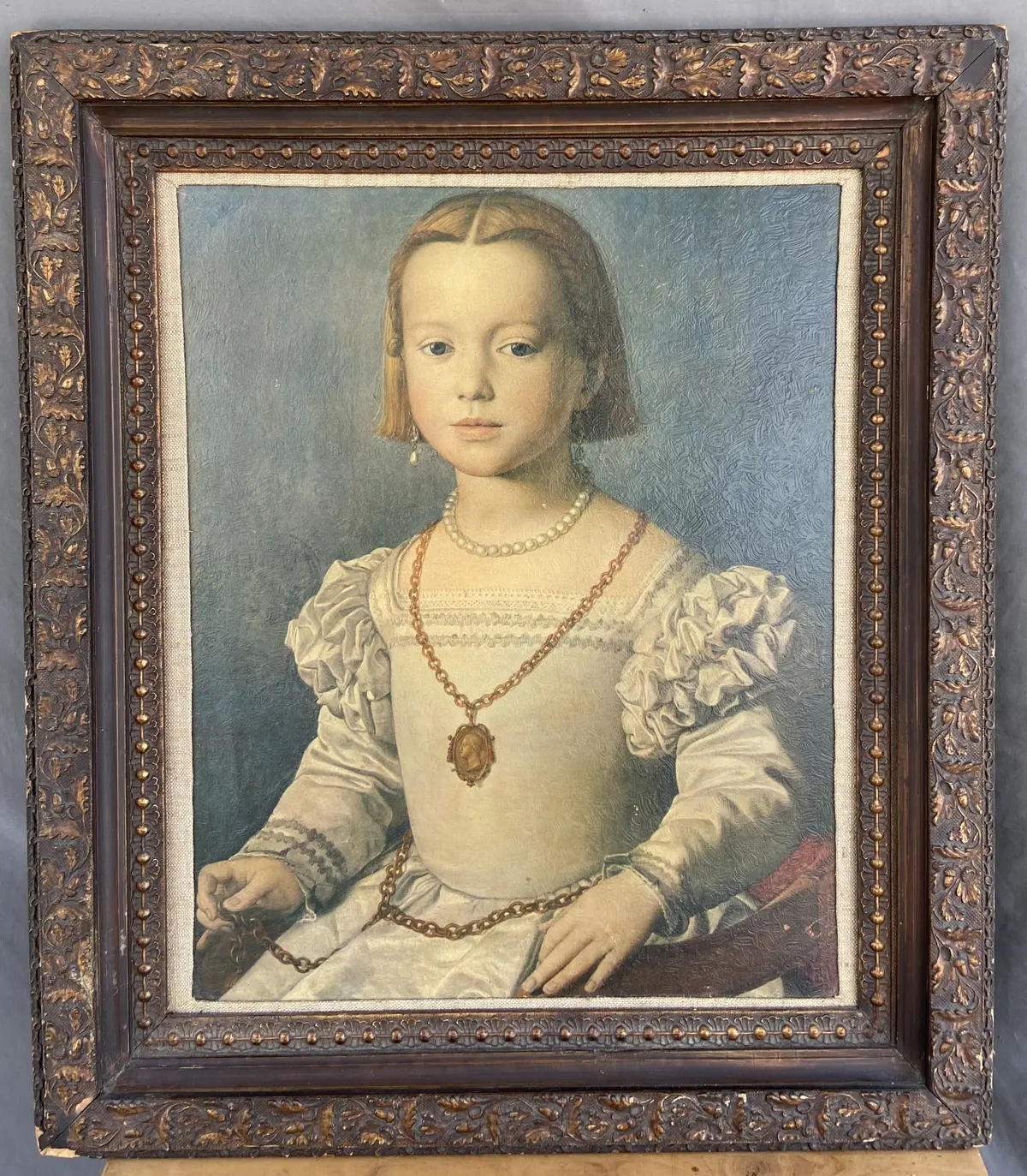 Small Dark Ornate Frame With Princess Print 1