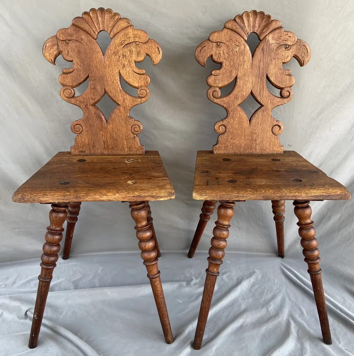 Pair Of Eagle Hall Chairs 1
