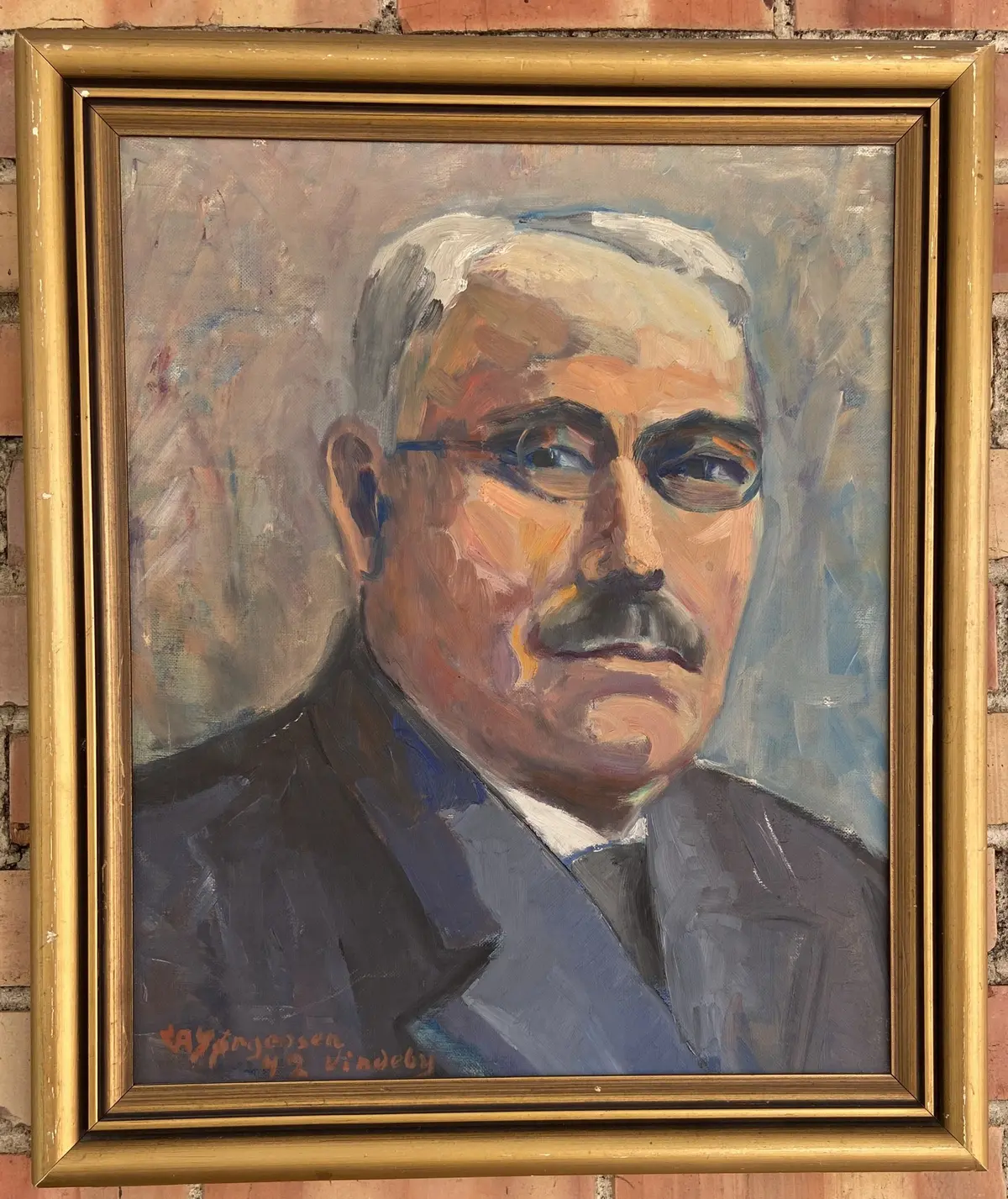 Impressionist Oil Painting Of Bearded Man 1