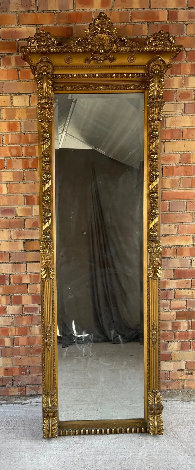 Victorian Gilt Gesso Pier Mirror 1