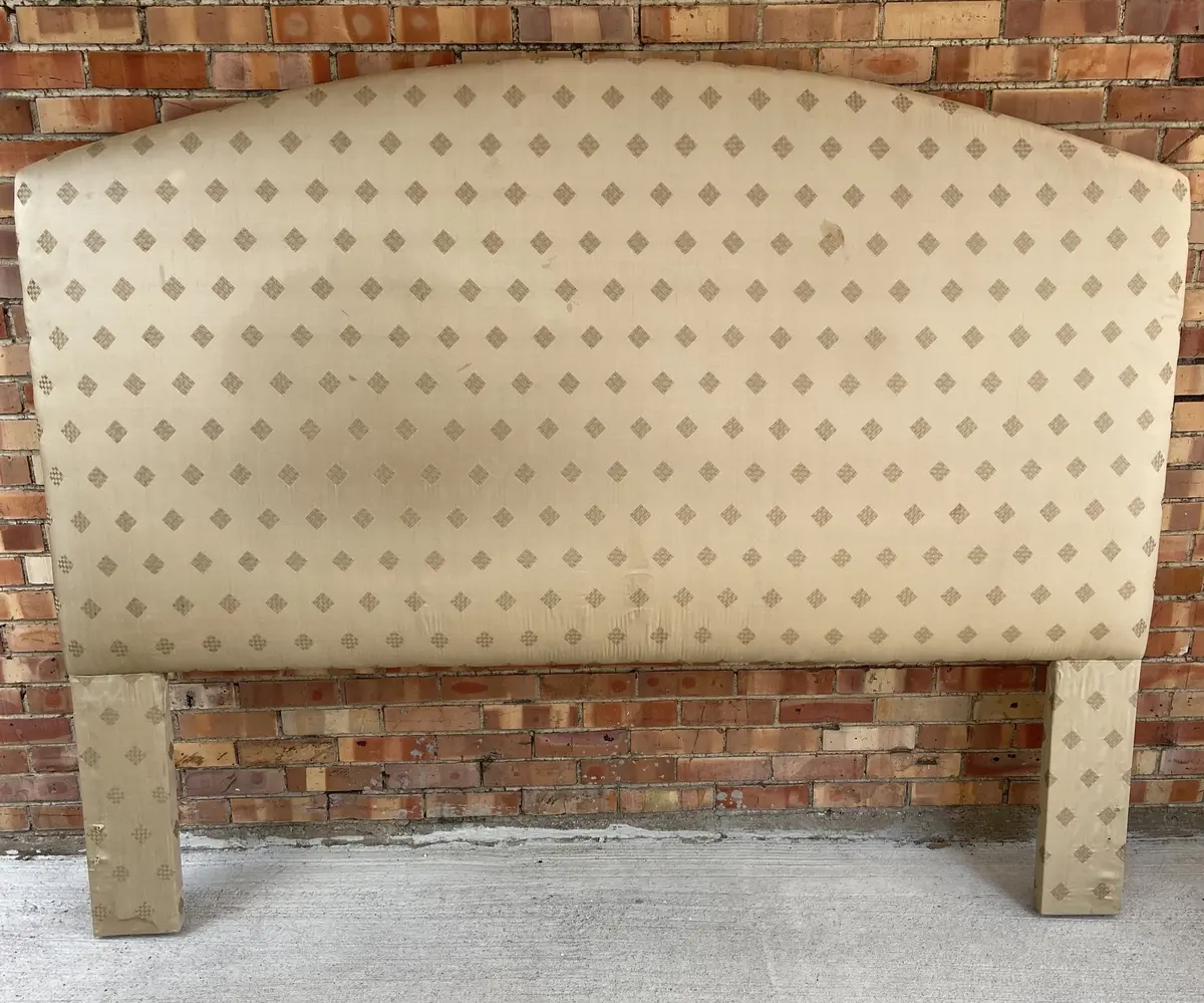 Low Upholstered King Size Bed As Is 1