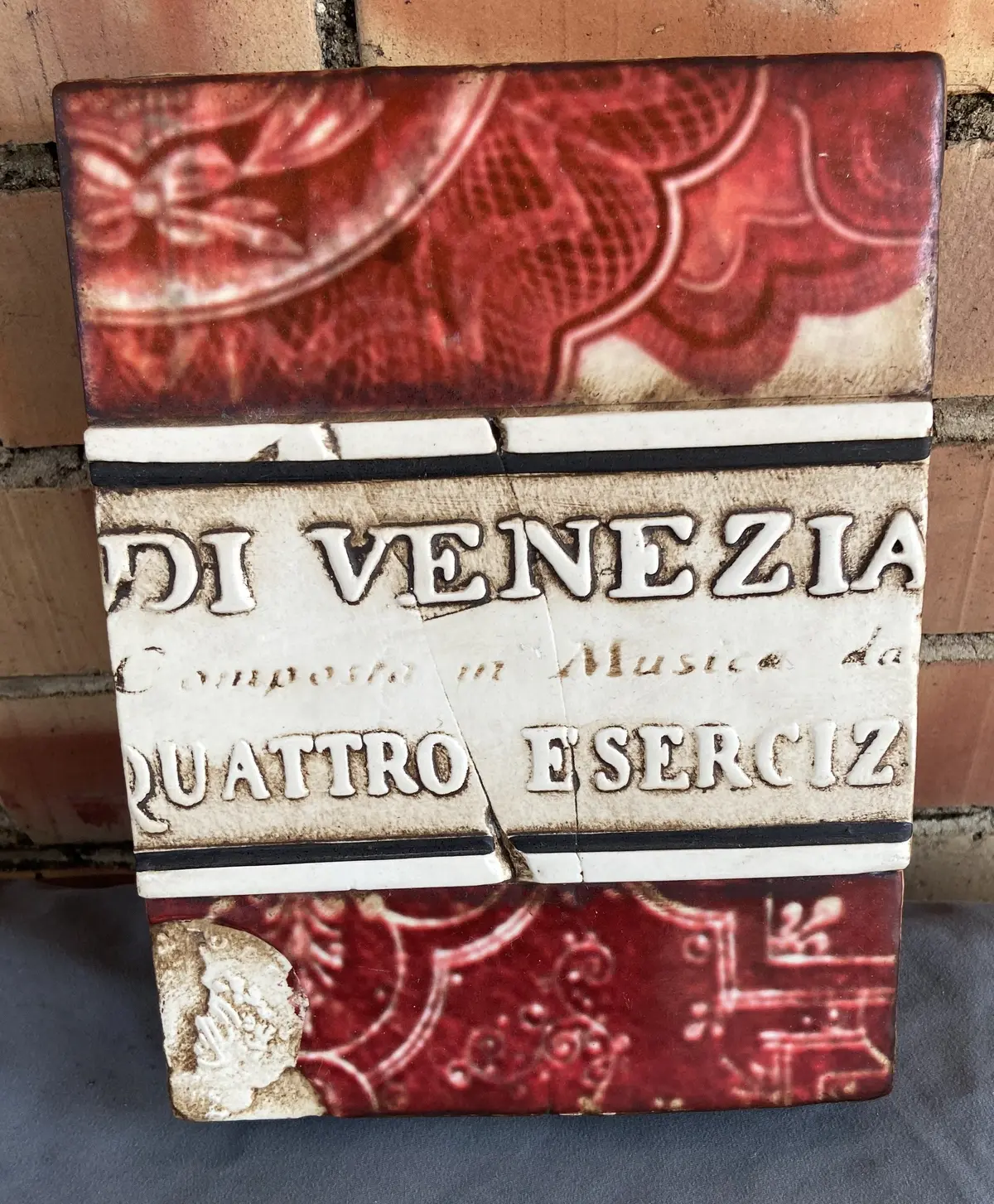 Porcelain On Wood Wall Hanger 1