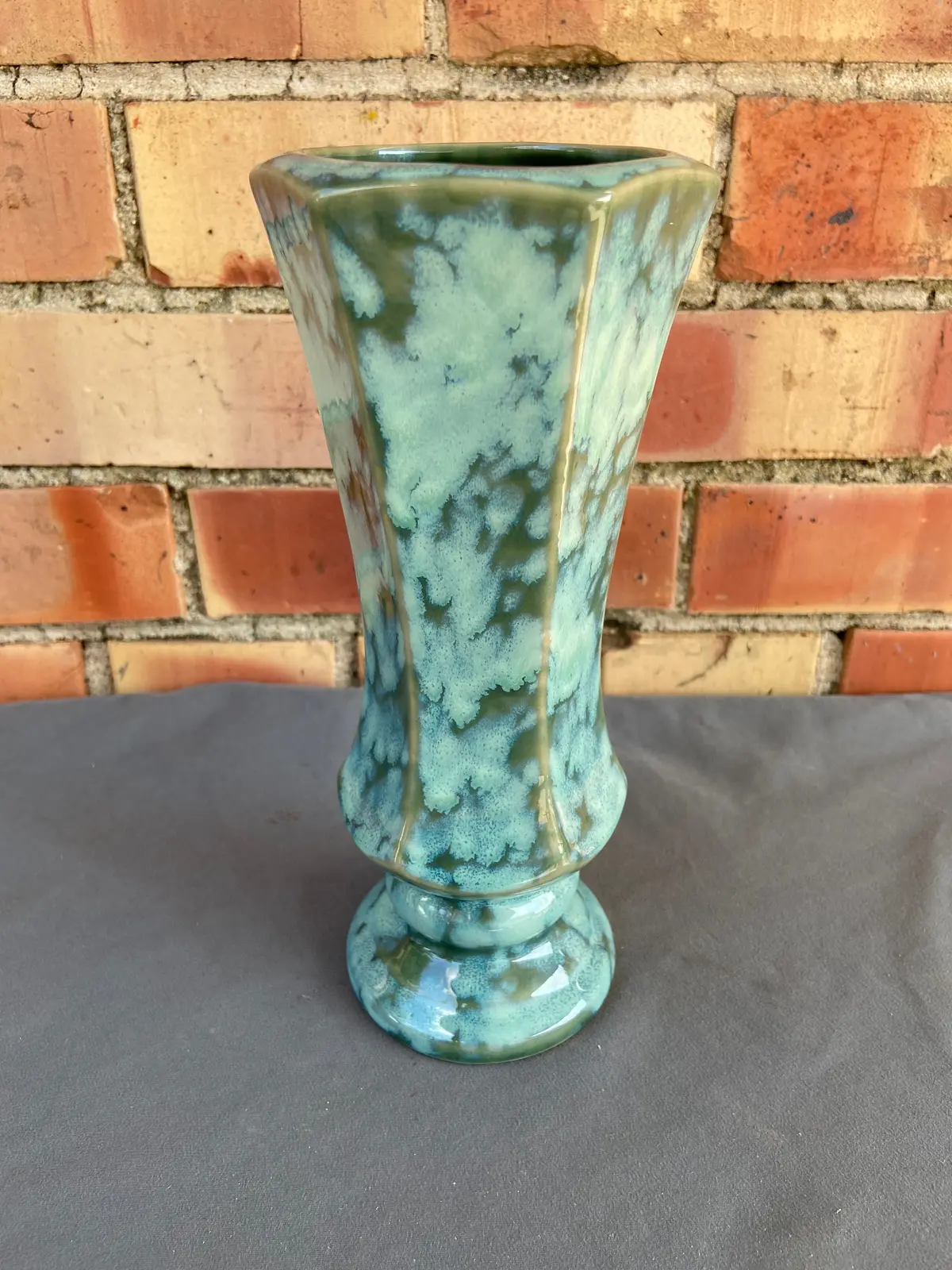 Blue And Green Glazed Pottery Vase 1