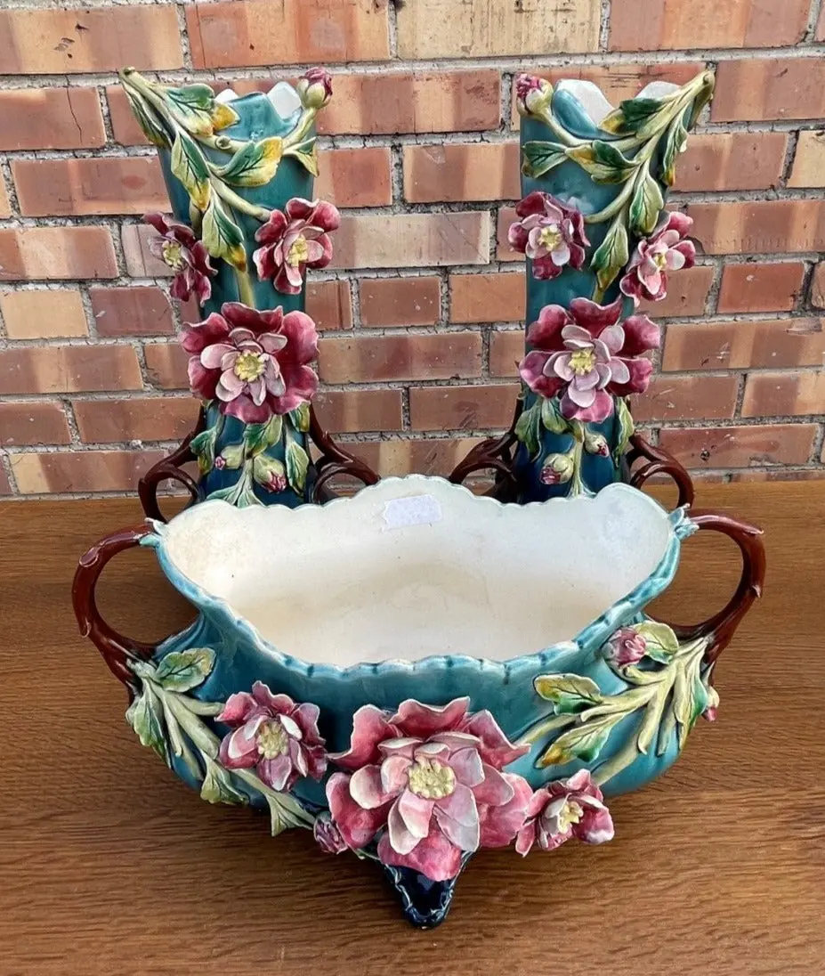 3 Piece Barbitine Majolica Set 1