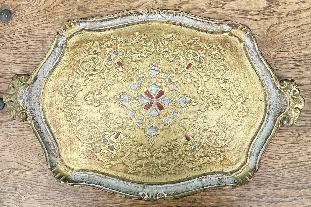 Florentine Gold With Red Tray 1