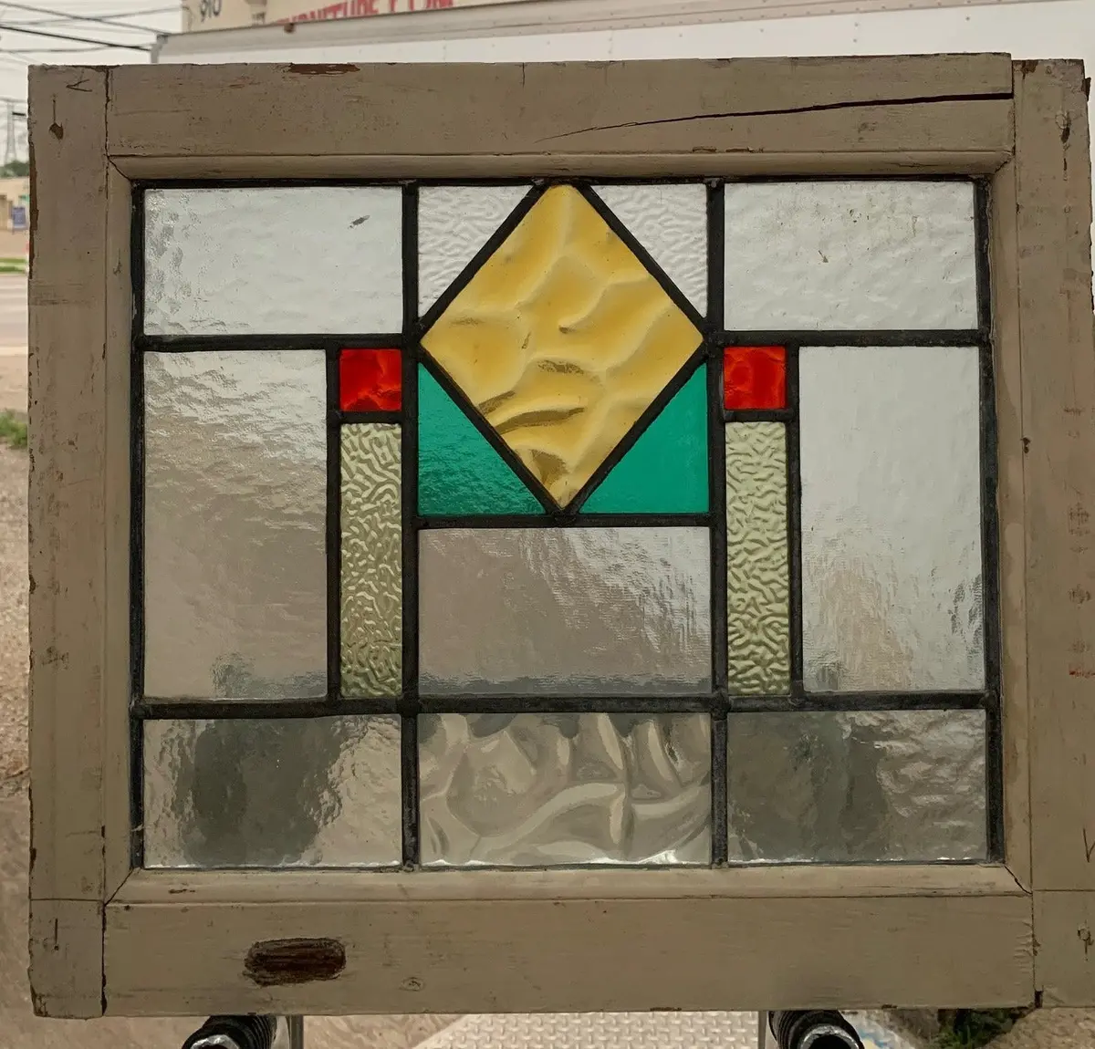 English Deco Stained Glass Window 1