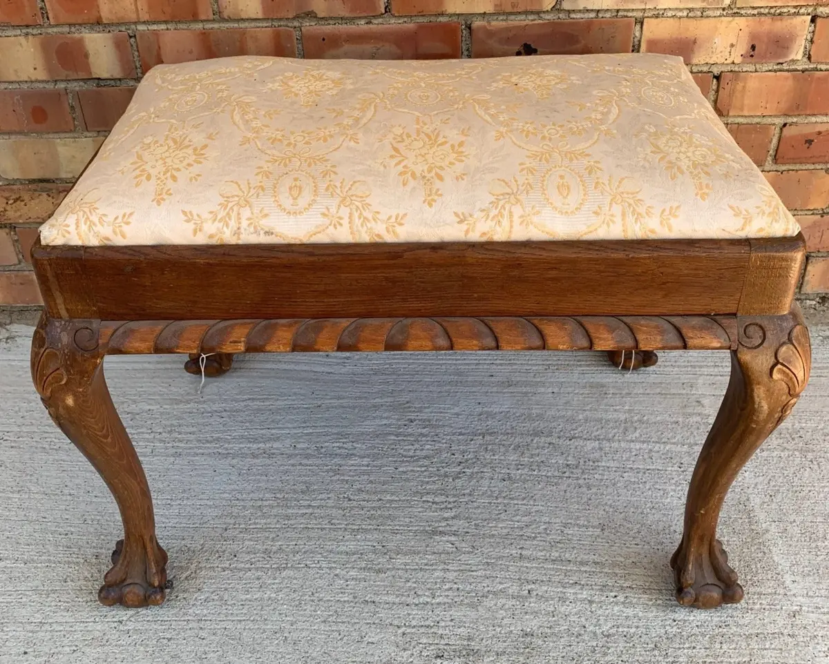 Chippendale Claw Foot Style Ottoman 1
