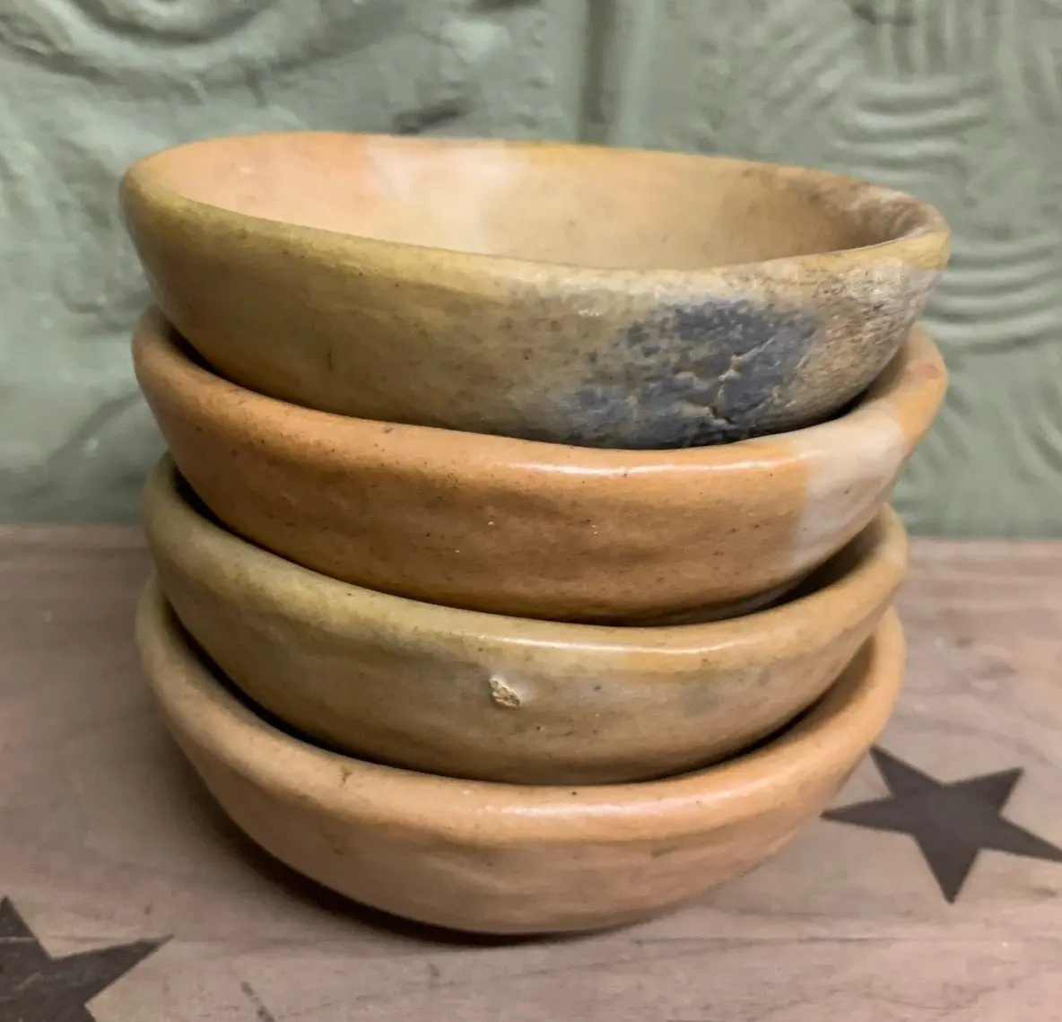 Set Of 4 Pottery Sauce Bowls 1