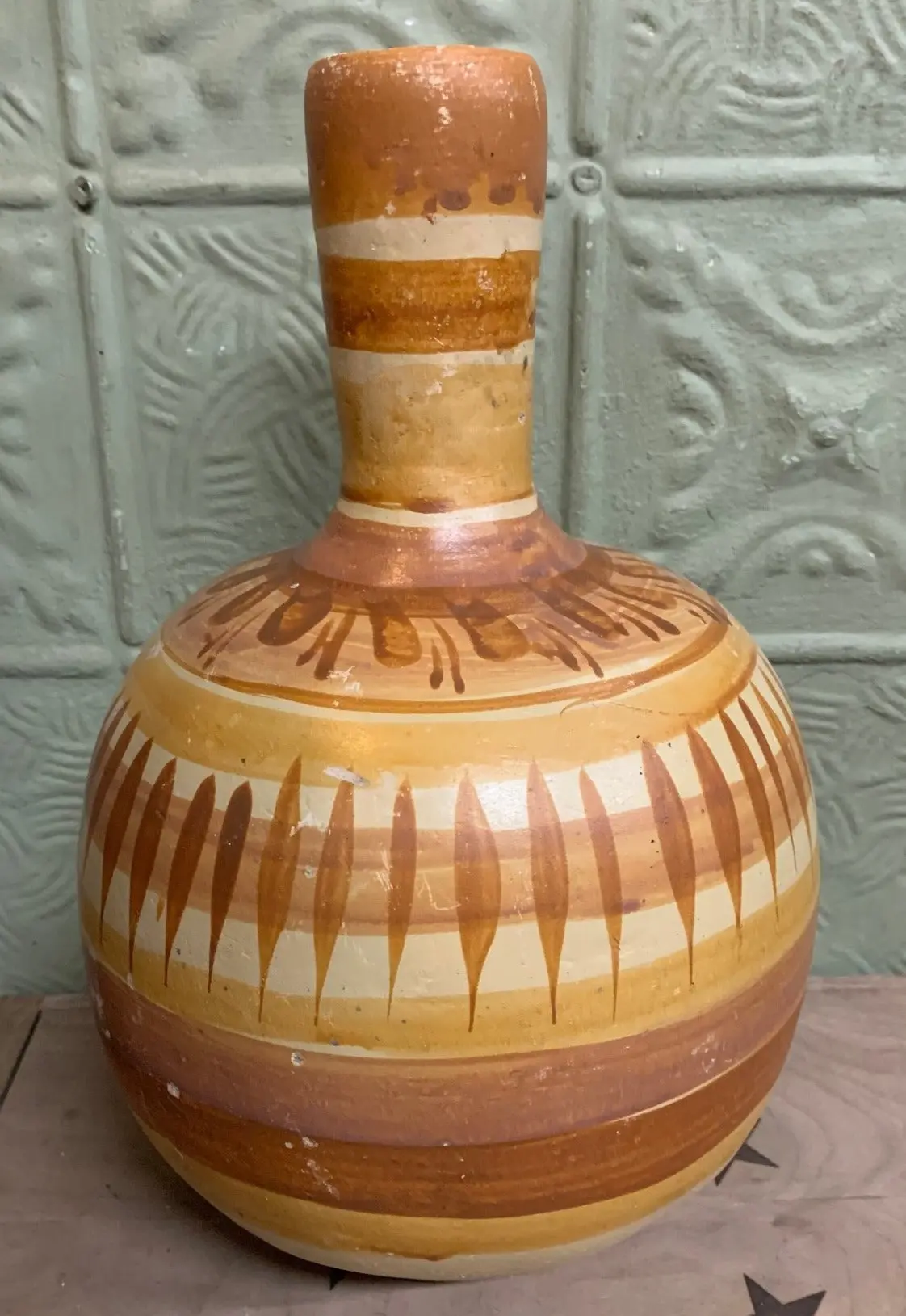Large Orange Pottery Vessel 1
