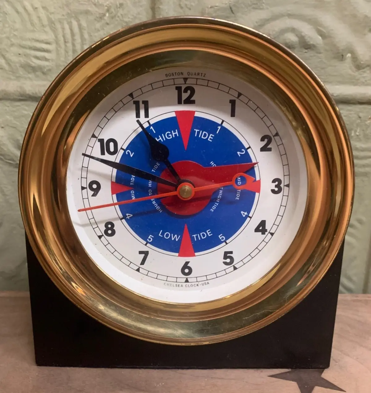 Colorful Nautical Brass Tidal Gauge Clock On Stand 1