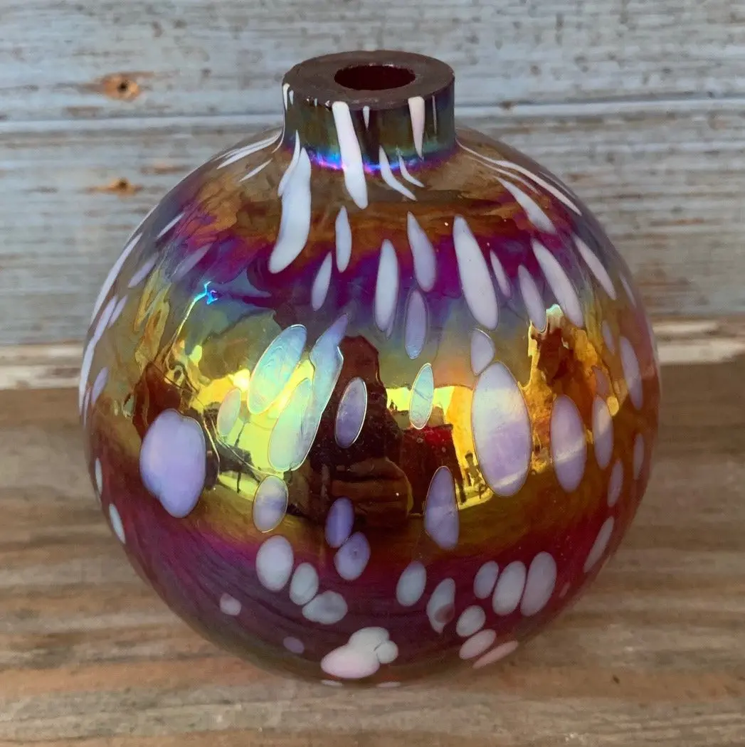 Red Art Glass Sphere 1