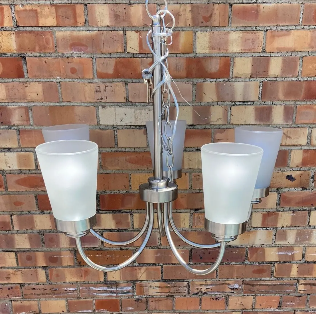 Modern Silver 5-Arm Chandelier 1