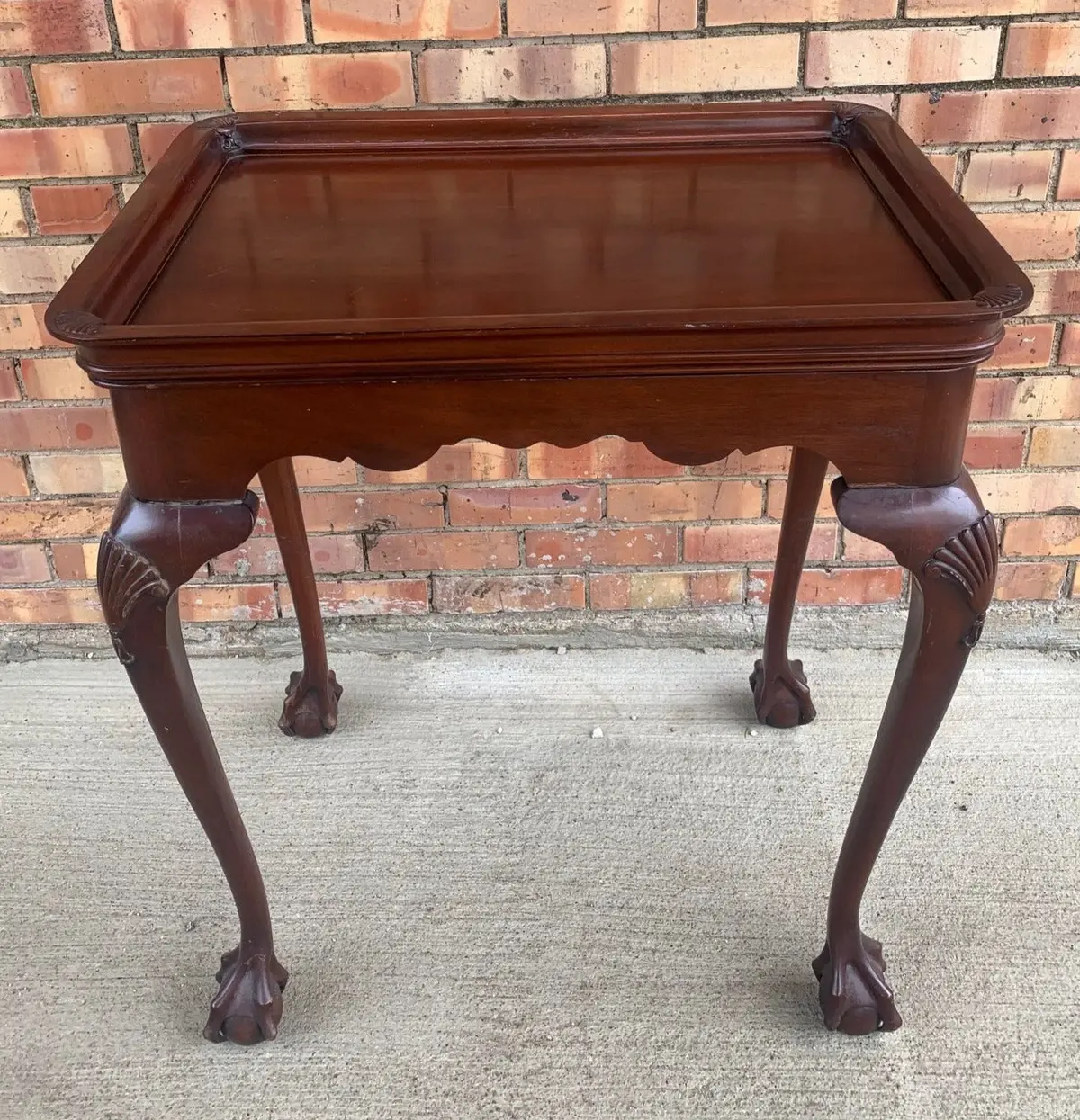 Mahogany Chippendale Tea Table With Lift Off Tray 1