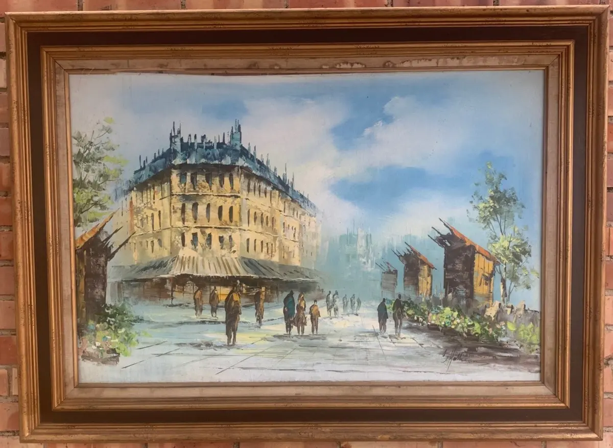 Large Impressionist Landscape With People 1