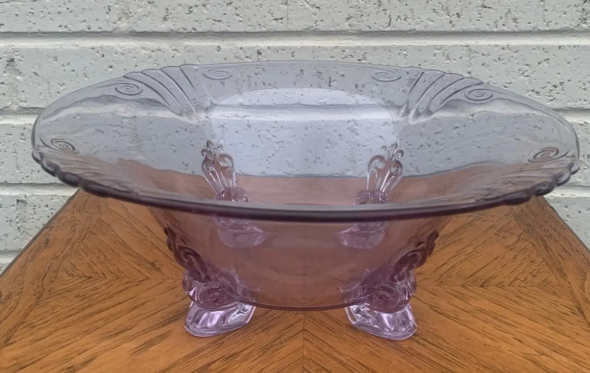 Purple Depression Glass Compote 1