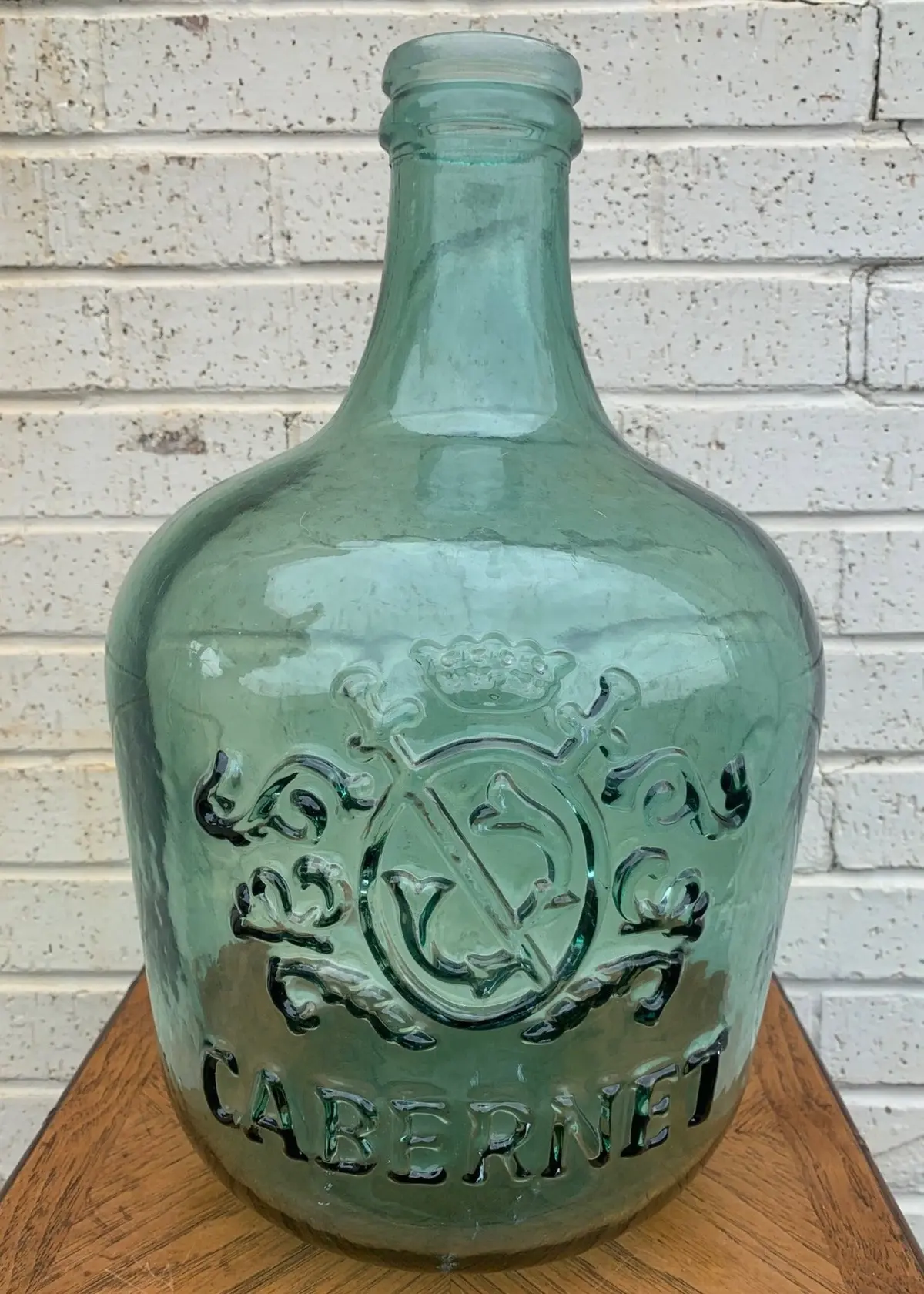 Big Green Glass Cabernet Wine Bottle 1