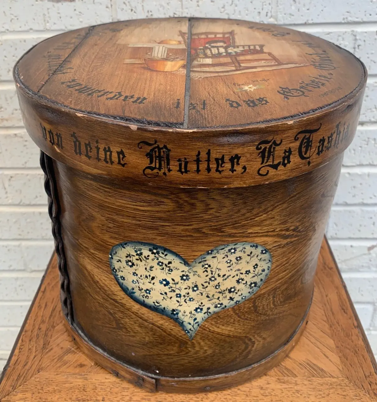 Hand Painted And Restored Antique German Firkin 1
