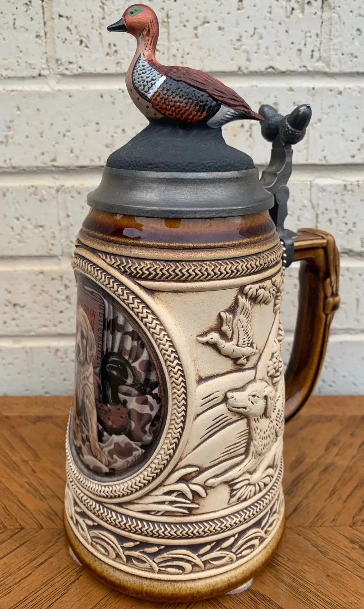 Retriever Dog Lidded Stein 1