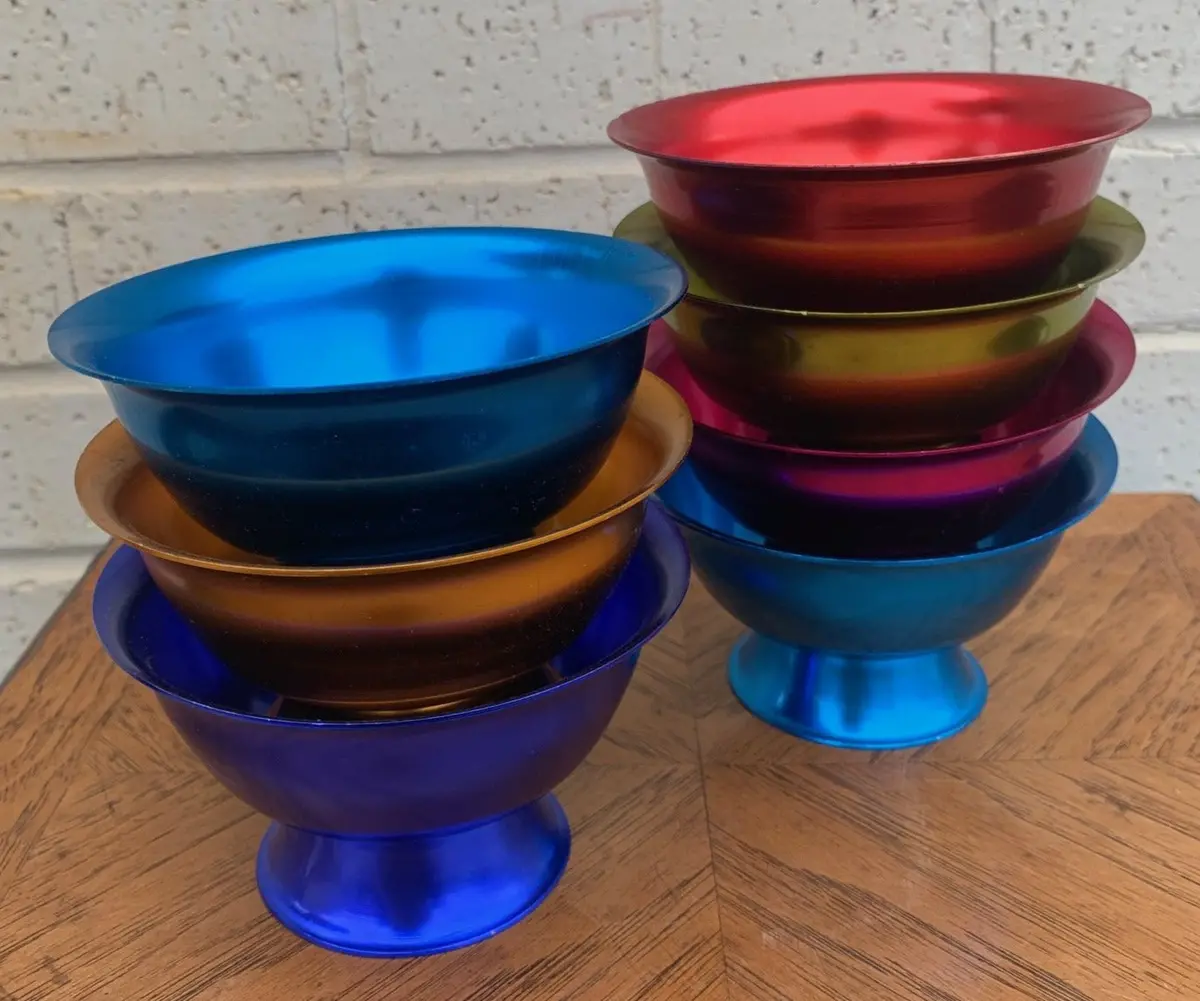 Set Of 7 50'S Multicolor Aluminum Sherberts 1