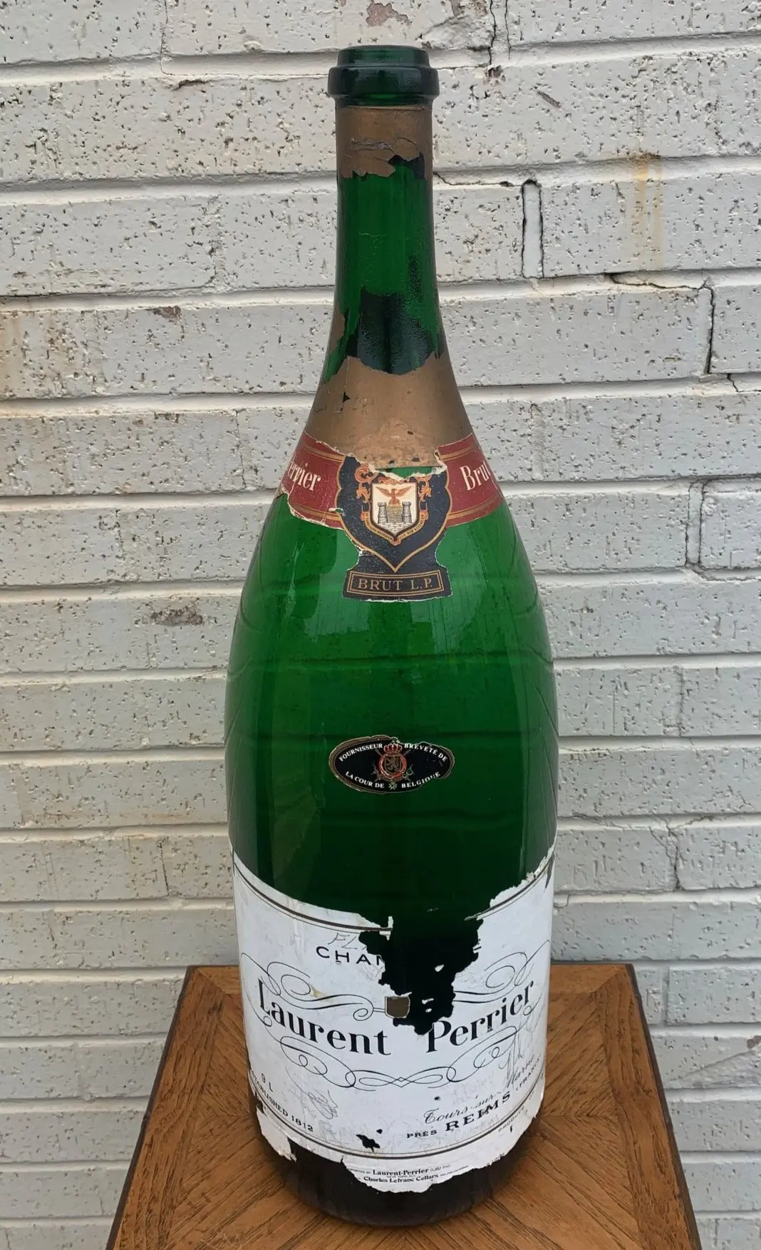Huge Autographed Laurent Perret Champagne Bottle 1