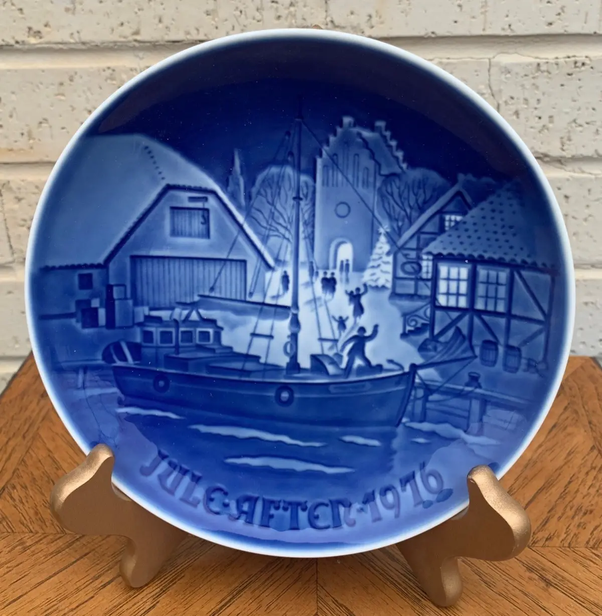 1976 Blue And White Royal Copenhagen Plate 1