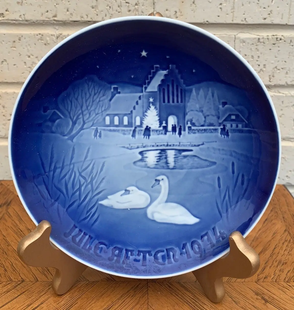 1974 Blue And White Royal Copenhagen Plate 1