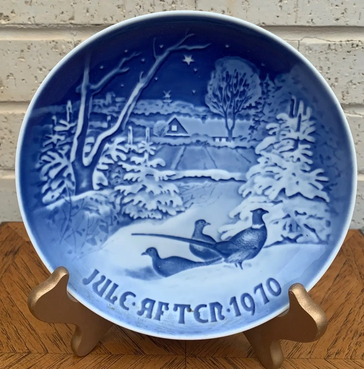 1970 Blue And White Royal Copenhagen Plate 1