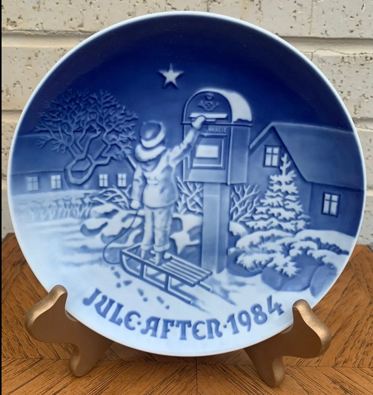 1984 Blue And White Royal Copenhagen Plate 1