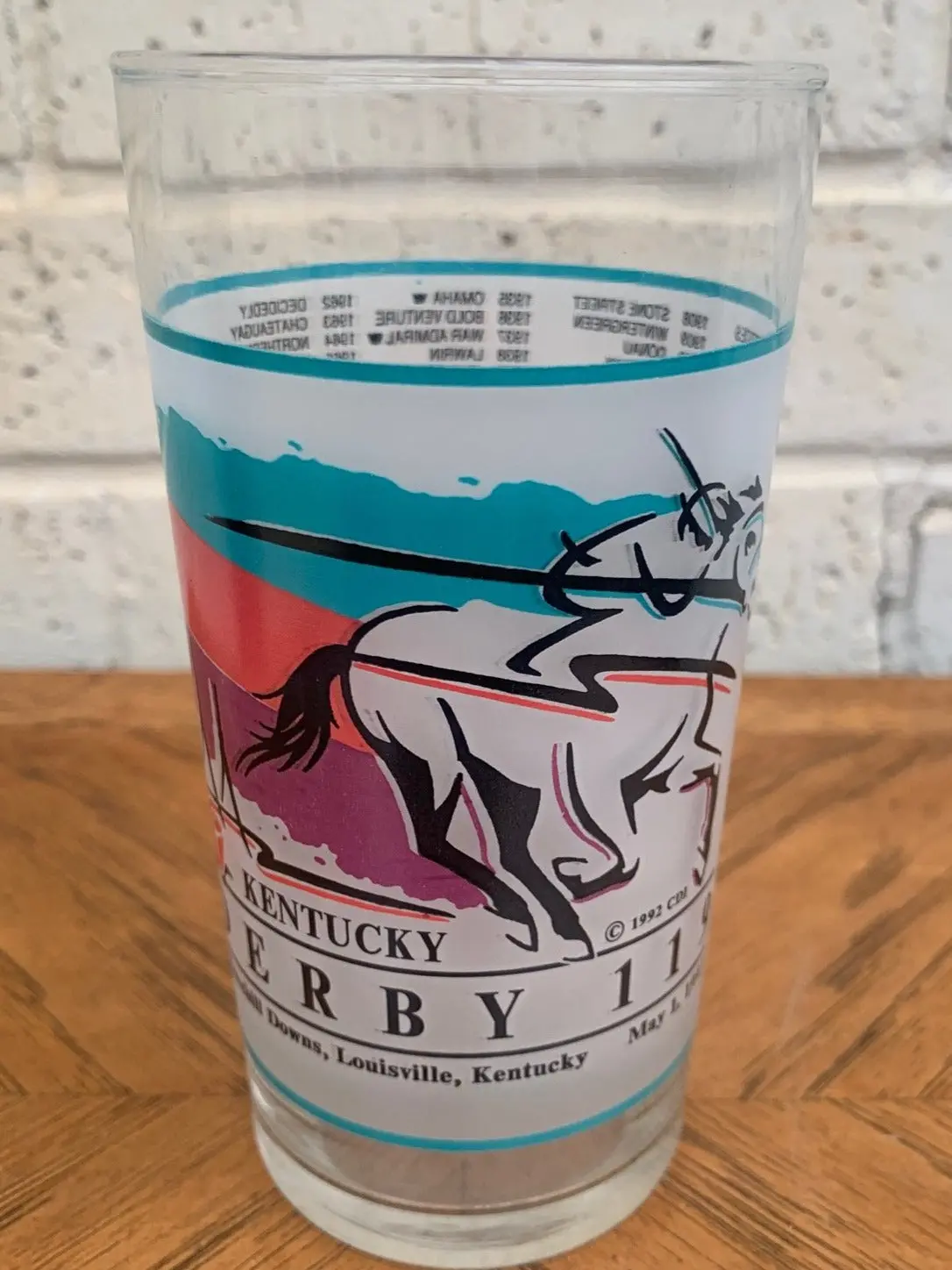 1993 Kentucky Derby Mint Julep Glass 1