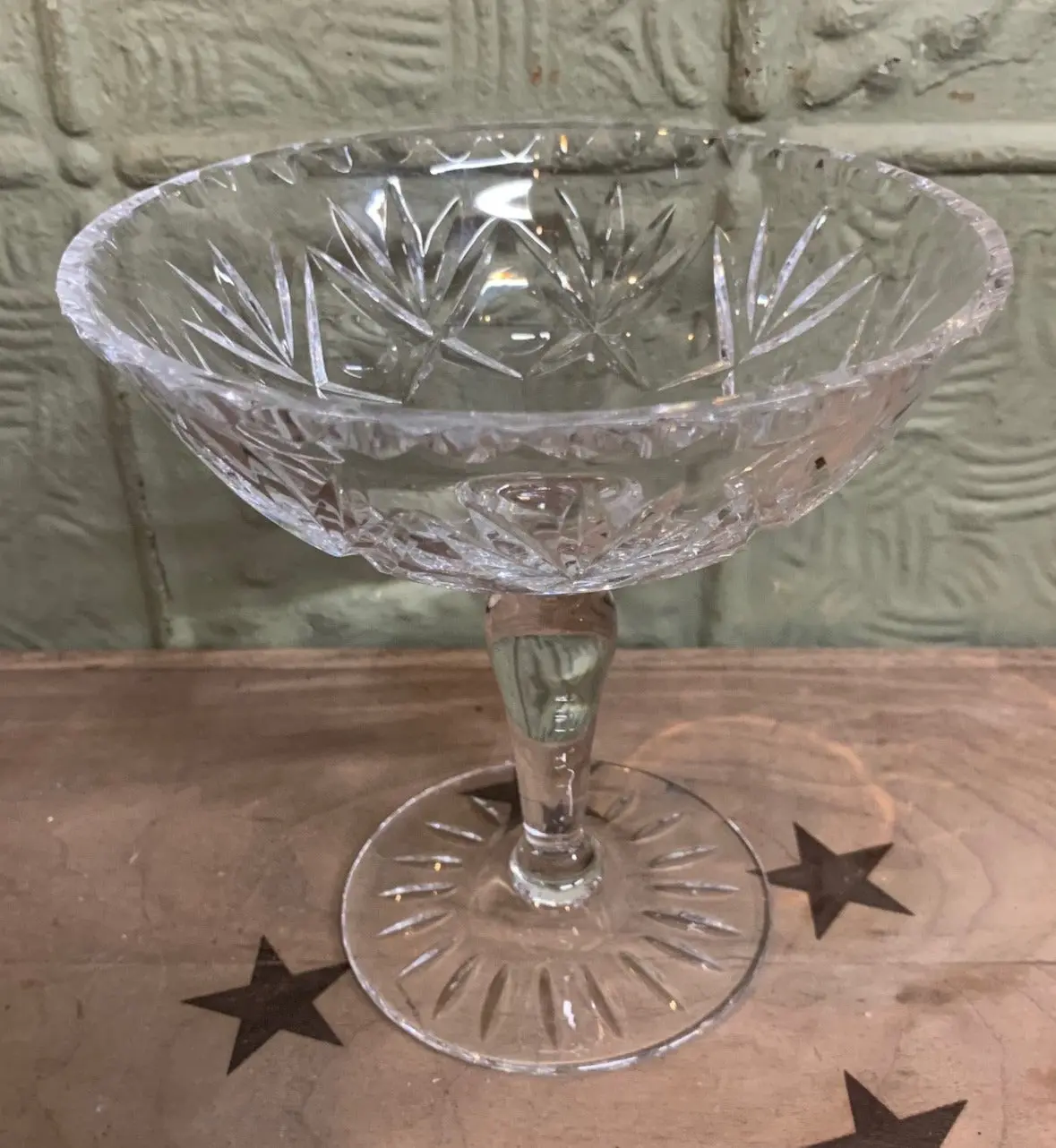 As Found Small Lead Crystal Compote 1