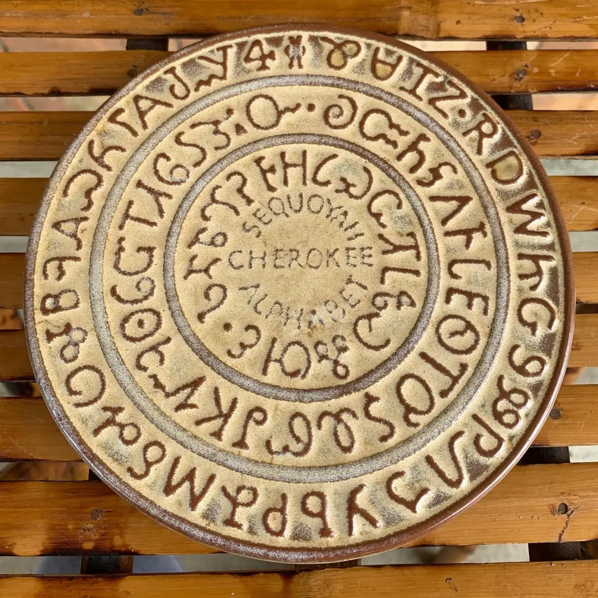 Sequoyah Alphabelt Frakhoma Pottery Plaque 1
